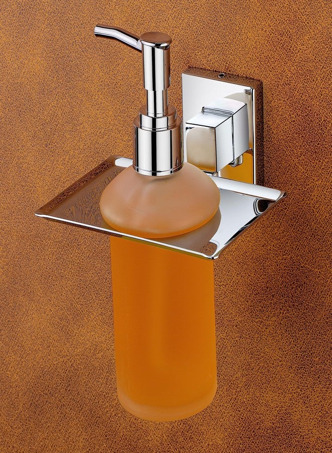 iSTAR Stainless Steel Liquid Soap Dispenser with Holder | Stylish Multipurpose Wall Mounted Glass Bottle Stand for Shower Gel, Shampoo, Hand-Wash, Bathroom, Wash-Basin, Home, Hotel (300 ml-Pack of 1) - Image 3